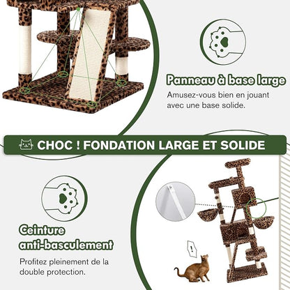 MUTICOR 66 Inches Multi-Level Large Cat Tree Tower - Image 6