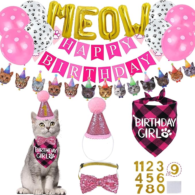 STMK Cat Birthday Party Supplies by STMK