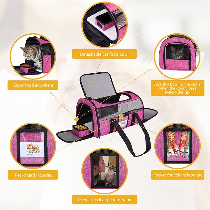 Airline Approved Cat Carrier, Soft-Sided Pet Travel Carrier - Image 4