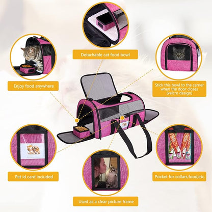 Airline Approved Cat Carrier, Soft-Sided Pet Travel Carrier - Image 4