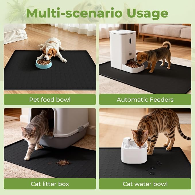 Extra Large 34x22 Inch Silicone Pet Food Mat - Image 7