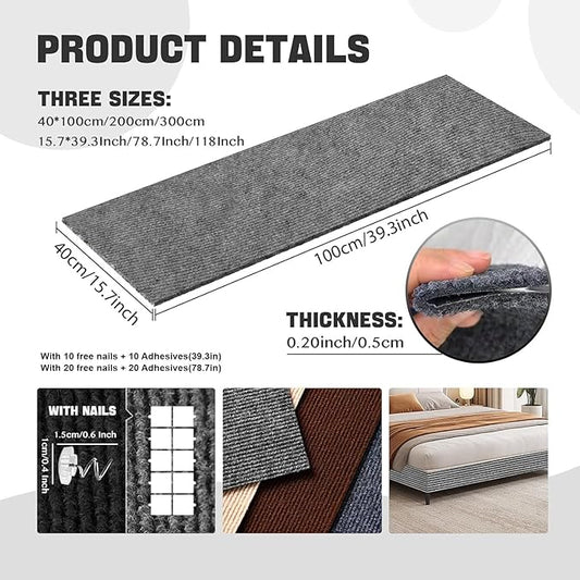 Cat Scratch Couch Furniture Protector, Adhesive Cat Scratch Pad Deterrent - Image 2