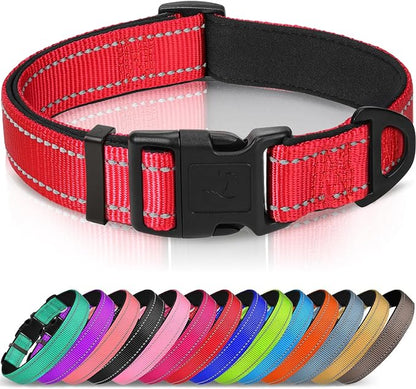 Joytale Reflective Dog Collar, Soft Neoprene Padded, Metal D-Ring, Nylon Pet by Joytale
