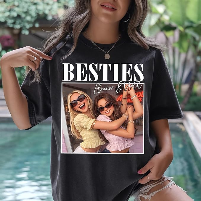 Custom Bootleg Rap Tee, Personalized Girlfriend Vintage Graphic T-Shirt - Image 6