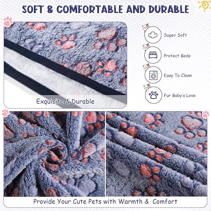 Tatuo 4 Pcs Dog Blanket for Pet Cat Blankets Indoor Puppy Teething Stuff Toys - Image 7
