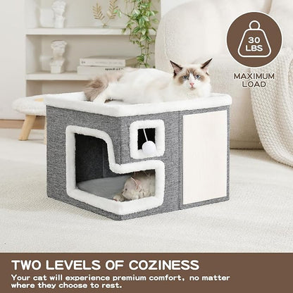 Cat Houses for Indoor Cats, Covered Cave Bed - Image 5