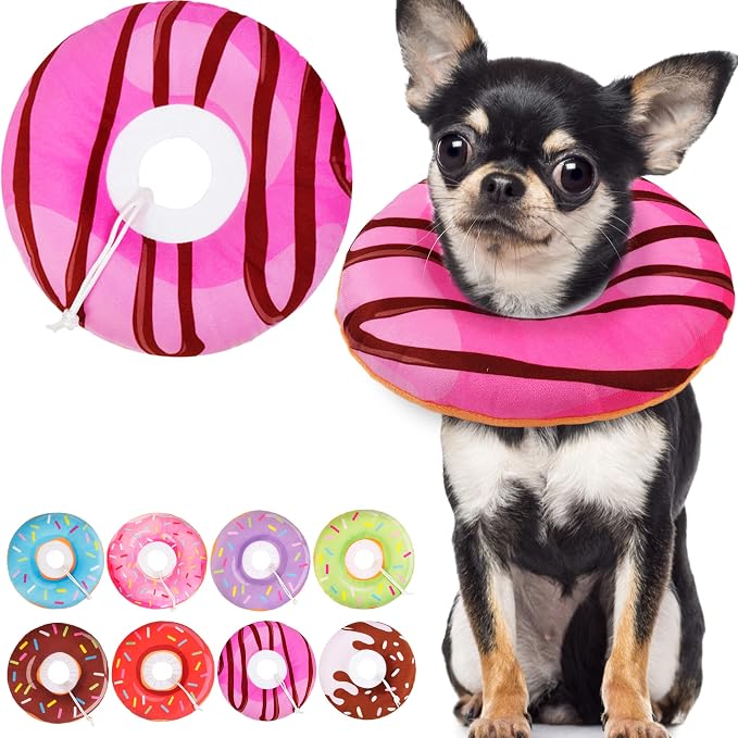 Cat Cone Collar Soft, Cute Cat Donut Collar After Surgery, Adjustable Kitten by Unknown