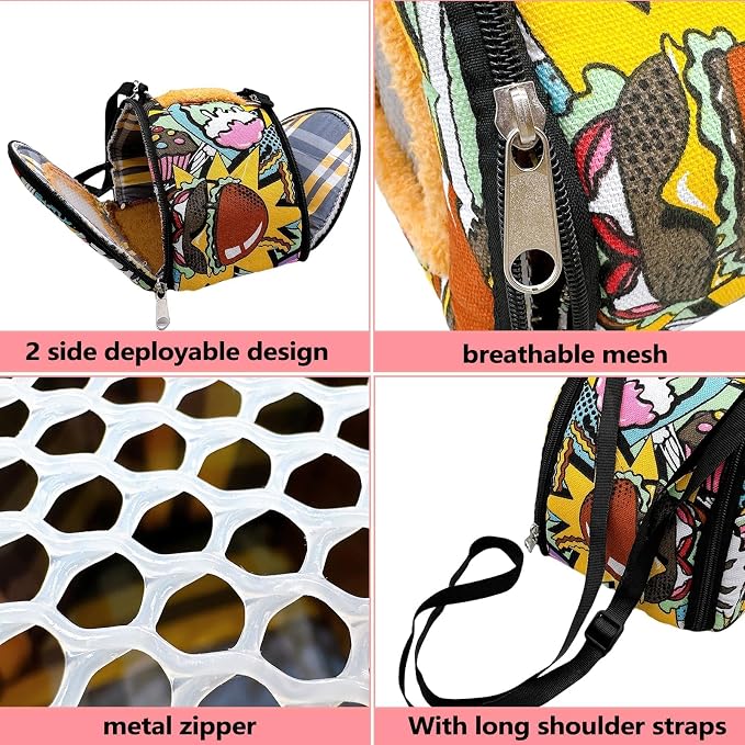 Hamiledyi Hamster Carrier Bag Gerbil Outgoing Travel Pouch Sugar Glider - Image 4
