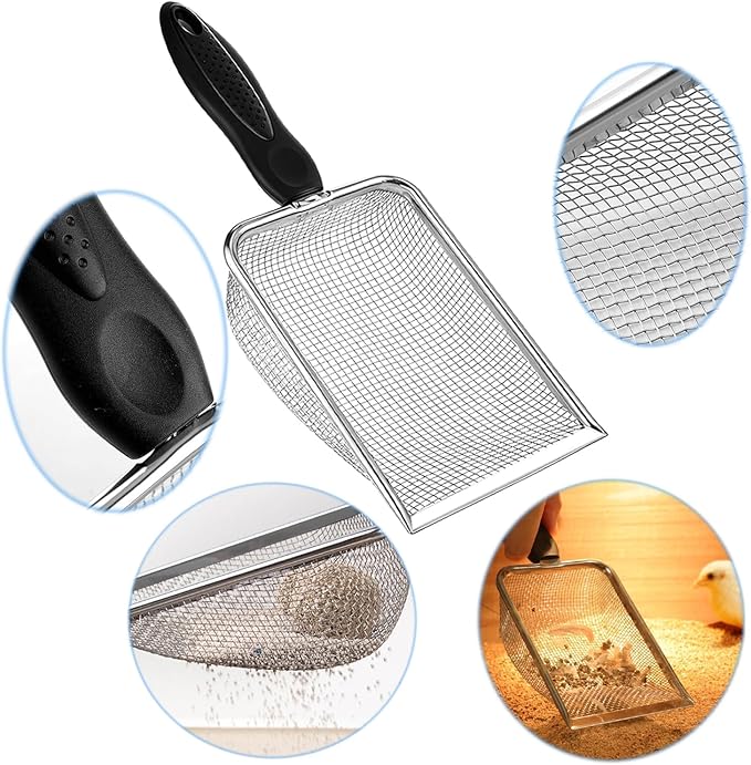 itPlus Cat Litter Scoop, Stainless Steel Cats Sturdy Mesh Scooper Kitty Litter - Image 4