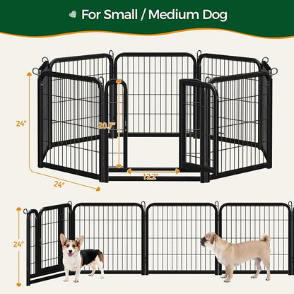 Yaheetech Dog Playpen Outdoor, 24 inch 8 Panels Dog Pen Indoor Heavy Duty Puppy - Image 9