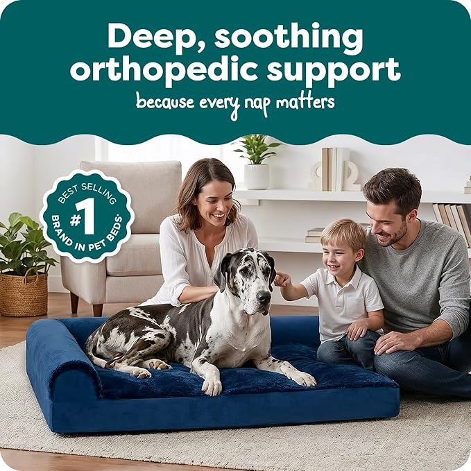 Furhaven Orthopedic Dog Bed for Large Dogs w/ Removable Bolsters & Washable - Image 2
