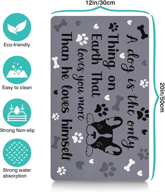Pet Feeding Mat for Floors Waterproof Dog Mat for Food and Water Absorbent - Image 4