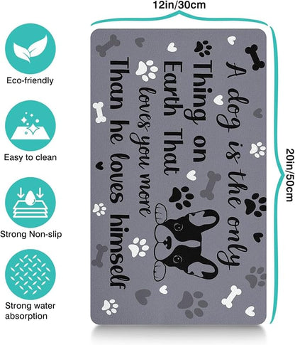 Pet Feeding Mat for Floors Waterproof Dog Mat for Food and Water Absorbent - Image 4