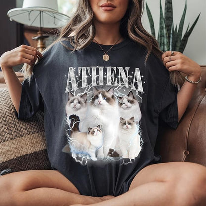 Custom Bootleg Rap Tee, Personalized Girlfriend Vintage Graphic T-Shirt - Image 3