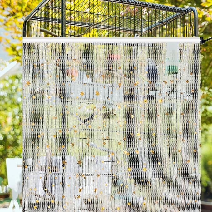 Bird Cage Seed Catcher, 60-118'' Large Bird Cages Cover, 31.5'' H Adjustable - Image 7