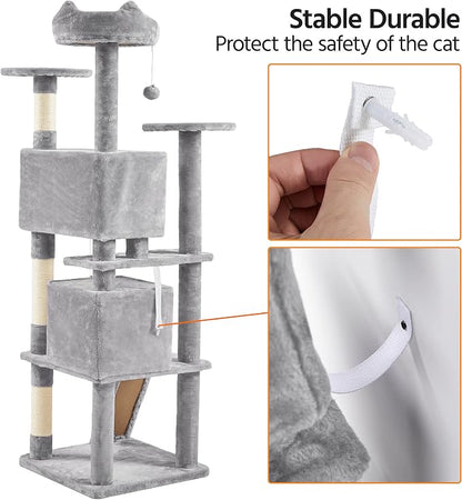 Yaheetech 70in Multi-Level Cat Tree Tall Cat Tower Cat Furniture - Image 9