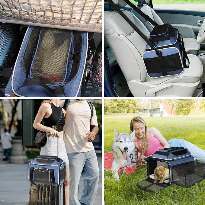 Petskd Top and Side Expandable Pet Carrier 17x11x9.5 Inches Alaska Airline - Image 8