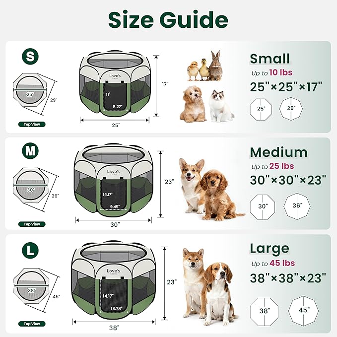 Love's cabin Pet Puppy Dog Playpen, Small Dog Tent Crates Cage Indoor/Outdoor - Image 2