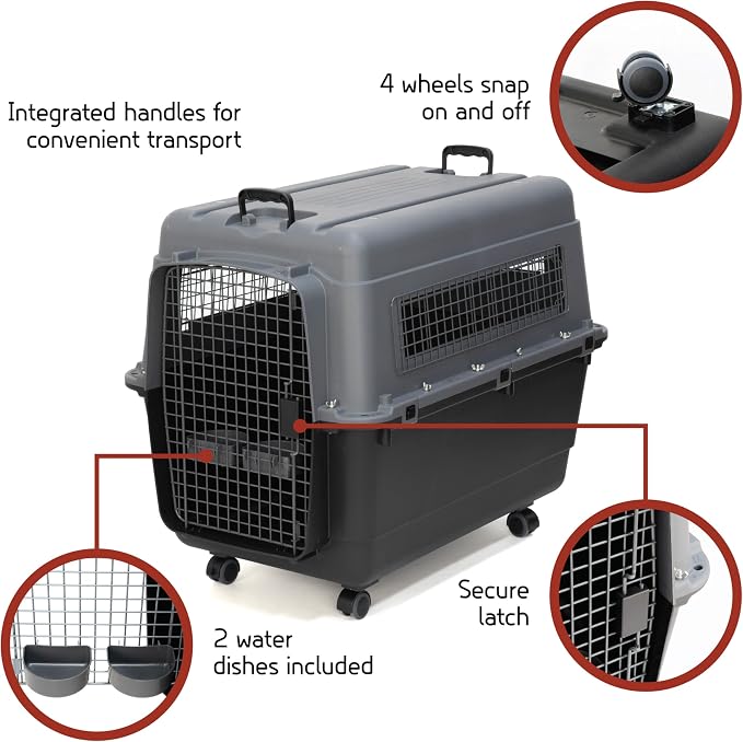 SportPet Airline Compliant X-LARGE 32.25" Travel Dog Kennel-Durable Plastic - Image 4