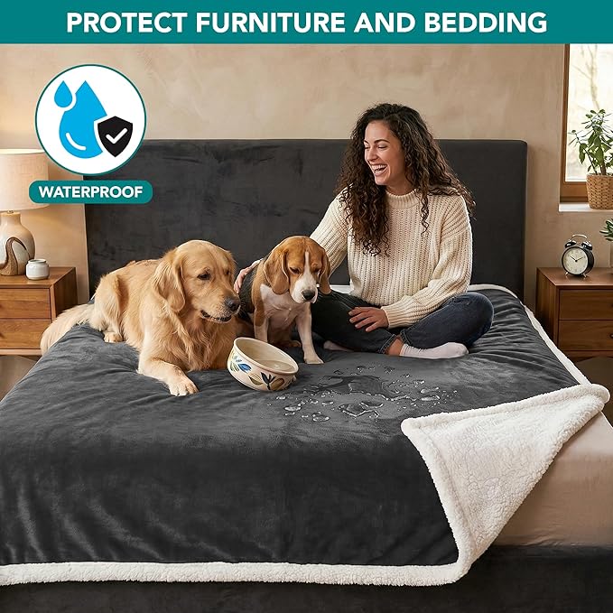 PetAmi Waterproof Dog Blanket for Medium Large XL Dog Puppy Cat Throw for Couch - Image 2