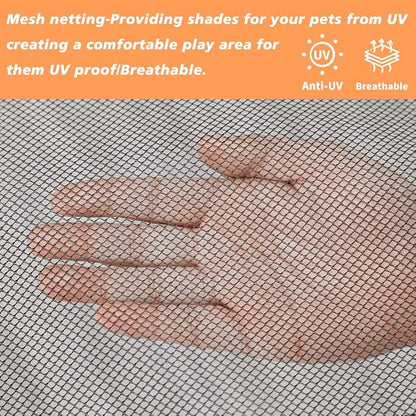 PJYuCien Dog Playpen Mesh Top Cover, Fits 24 Inch 8 Panels Regular Octagon - Image 4