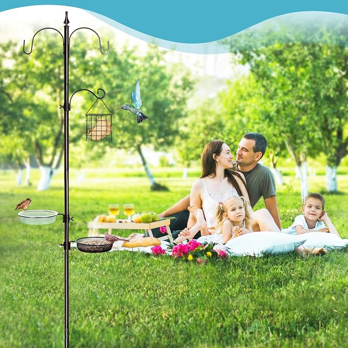Bird Feeder Stand Pole, 77 Inch Feeding Station Kit - Image 3