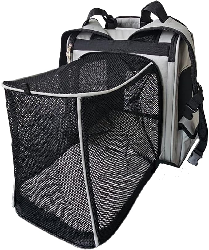 Expandable Pet Backpack Carrier – Dog & Cat, Bonus 2 Collapsible Pet Bowls - Image 4