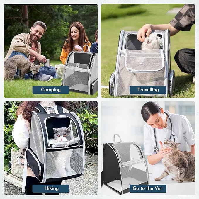 Cat Backpack Carrier, Pet Backpack Carrier Cats and Small Dogs, Collapsible - Image 7