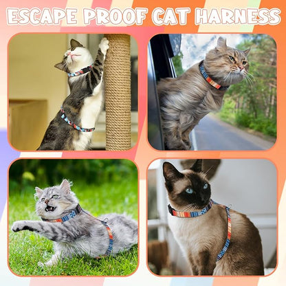 2 Pack Cat Harness and Leash Set, Escape Proof Adjustable Kitten Harness - Image 7