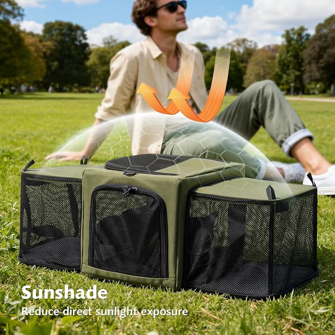 Pecute Cat Carrier Expandable, Stable Pet Carrier - Image 9