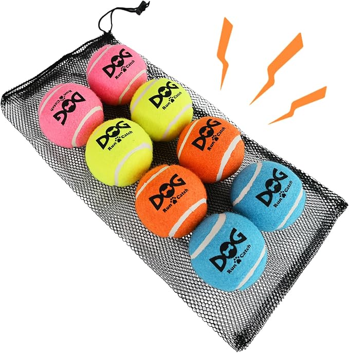 Large Squeaky Tennis Balls for Dogs by INSUM