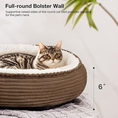 Love's cabin Round Donut Cat and Dog Cushion Bed, 20in Pet Bed - Image 5