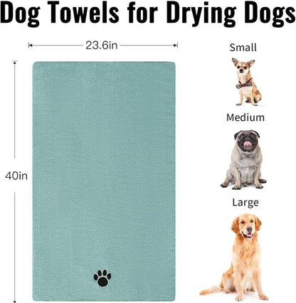 Microfiber Dog Towels for Drying Dogs, Super Absorbent and Soft Pet Grooming - Image 3
