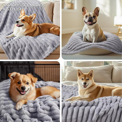 LINENLUX 1 Pack 3 Soft Fleece Dog Blanket - Image 4
