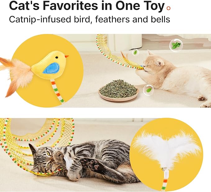 Potaroma Spiral Tunnel Cat Toy, Self Play Cat Play Spiral Kitten Collapsible - Image 4