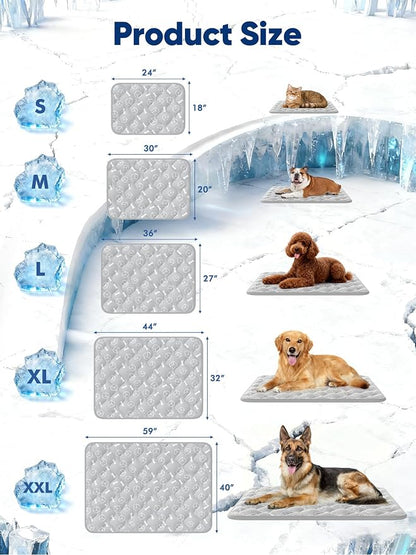 Rywell Dog Cooling Mat 2.0, Elegant Grey Edition, 24 * 18 Thickened Cooling Pad - Image 7