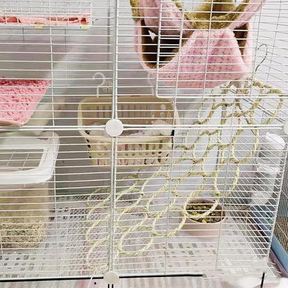 2 Pack Hanging Rat Rope Net, Bird Swing Toy, Parrot Climbing Ladder Bridge - Image 3