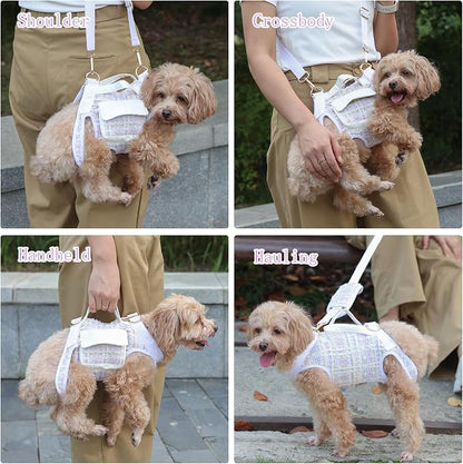 Dog Lift Harness Backpack for Small Dogs Cats, Adjustable Straps Dog Sling - Image 3