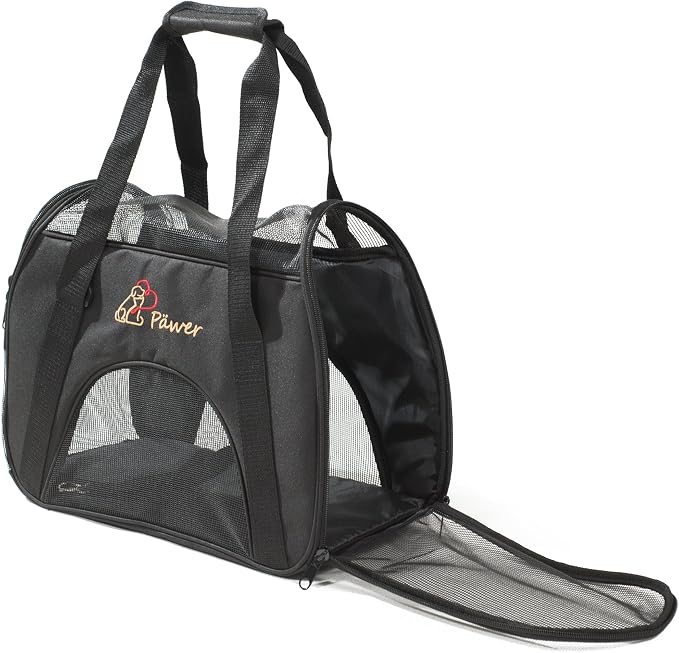Pawer Soft-Sided Pet Carrier for Cat and Small Dog, Medium Size, Washable 600D - Image 2