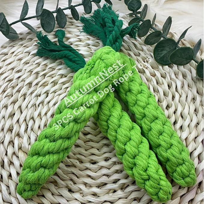 3PCS Green Woven Pet Chew Set, Dog Chew Accessories, Cat Interactive Chews - Image 8