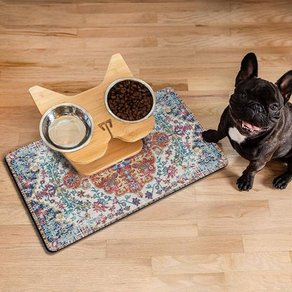 Pet Feeding Mat for Floors Waterproof Dog Mat for Food and Water Absorbent - Image 3