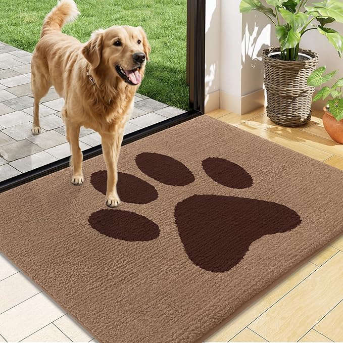 Buganda Dog Door Mat for Muddy Paws, Absorbent Dirt Trapper Non Slip Indoor by Buganda