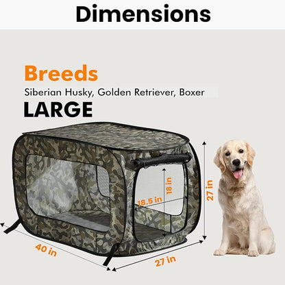 Beatrice Home Fashions Portable, Collapsible, Pop Up Kennel Travel Cat and Dog - Image 2