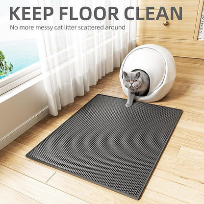 ESTHELLO Cat Litter Mat Large, Cat Litter Trapping Mat, Honeycomb Double Layer - Image 7