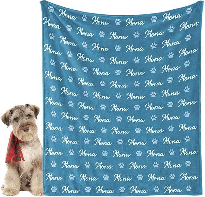 Personalized Dog Blanket, Customized Pet Blankets by GlisterGlow