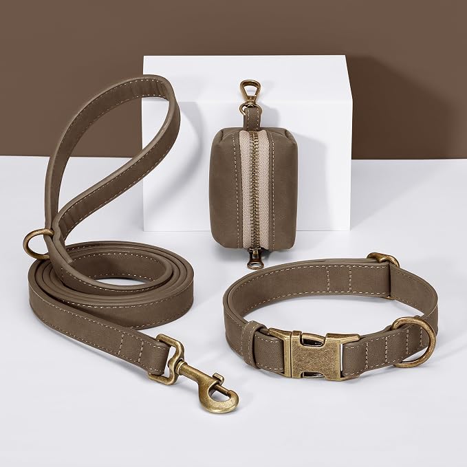 Didog Soft PU Leather Dog Collar, Stylish Quick Released Dog Collar - Image 5
