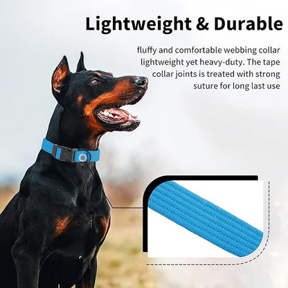 lynxking Dog Collar Soft Padded Breathable Cotton Solid Color Strong Adjustable - Image 2