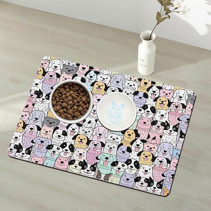 Pet Feeding Mat for Floors Waterproof Dog Mat for Food and Water Absorbent - Image 9