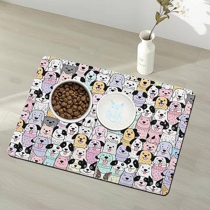 Pet Feeding Mat for Floors Waterproof Dog Mat for Food and Water Absorbent - Image 9