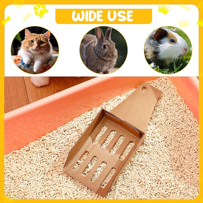 30 Pcs Disposable Cat Litter Scoops 8.3x3.3 Inch Portable Kitty Litter Scooper - Image 5